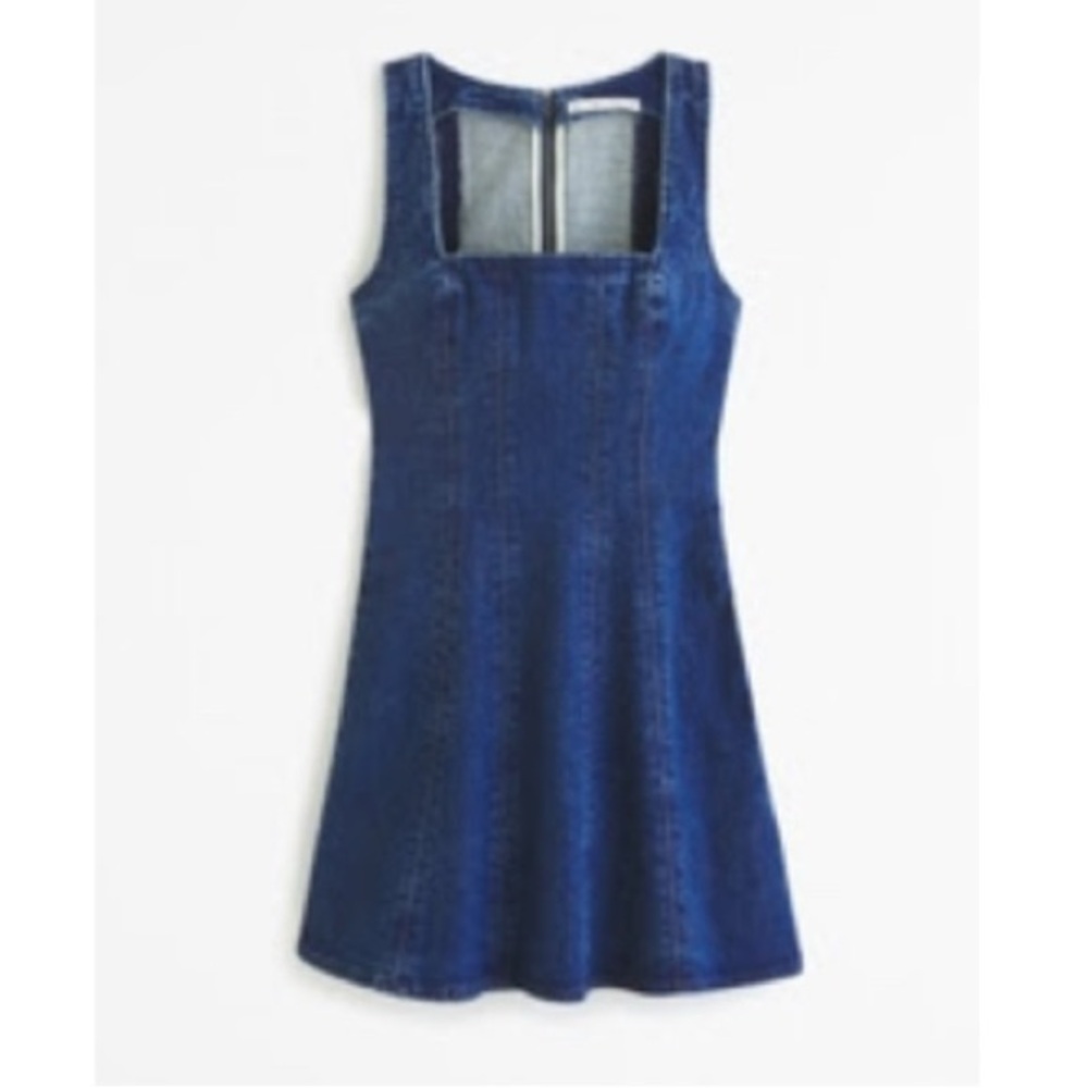 Abercrombie & Fitch Denim A-Line Skater Dress